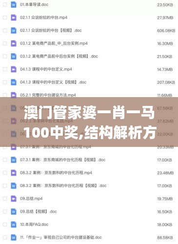 澳门管家婆一肖一马100中奖,结构解析方案解答解释_自助版7.51.45