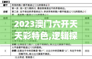 2023澳门六开天天彩特色,逻辑探讨解答解释路径_智巧版9.52.33