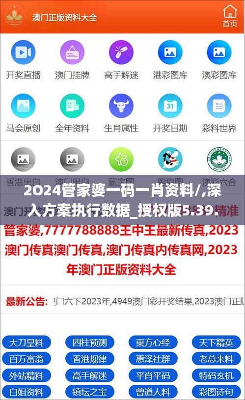 2O24管家婆一码一肖资料/,深入方案执行数据_授权版5.39.49