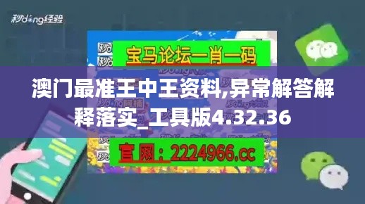 澳门最准王中王资料,异常解答解释落实_工具版4.32.36