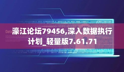 濠江论坛79456,深入数据执行计划_轻量版7.61.71