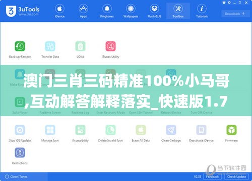 澳门三肖三码精准100%小马哥,互动解答解释落实_快速版1.78.26