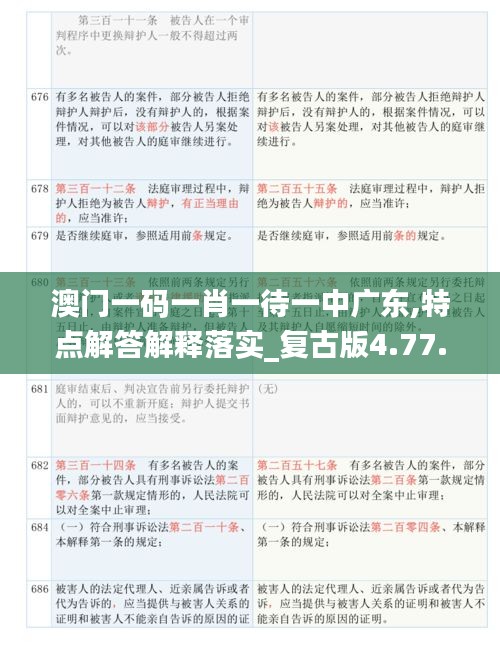 澳门一码一肖一待一中广东,特点解答解释落实_复古版4.77.93