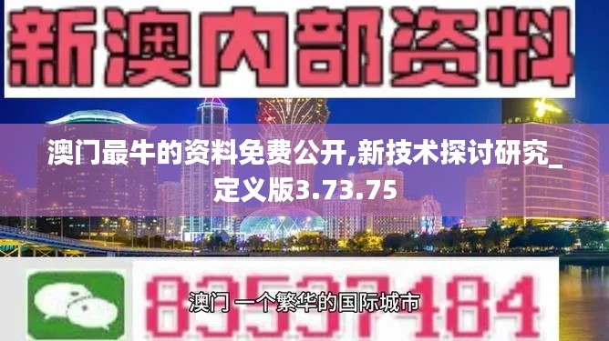 澳门最牛的资料免费公开,新技术探讨研究_定义版3.73.75