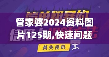 管家婆2024资料图片125期,快速问题处理策略_史诗版5.40.98