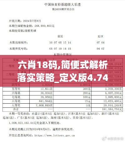 六肖18码,简便式解析落实策略_定义版4.74.74