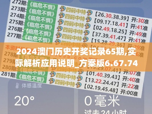 2024澳门历史开奖记录65期,实际解析应用说明_方案版6.67.74